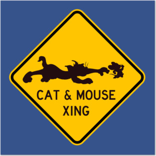 Cat and Mouse Crossing Posters and Art