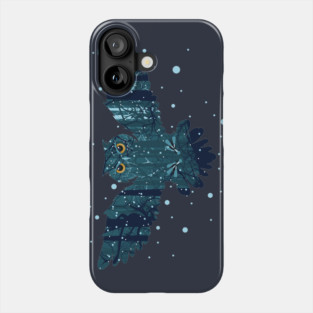 Winter forest owl Phone Case