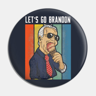 lets go brandon vintage Pin