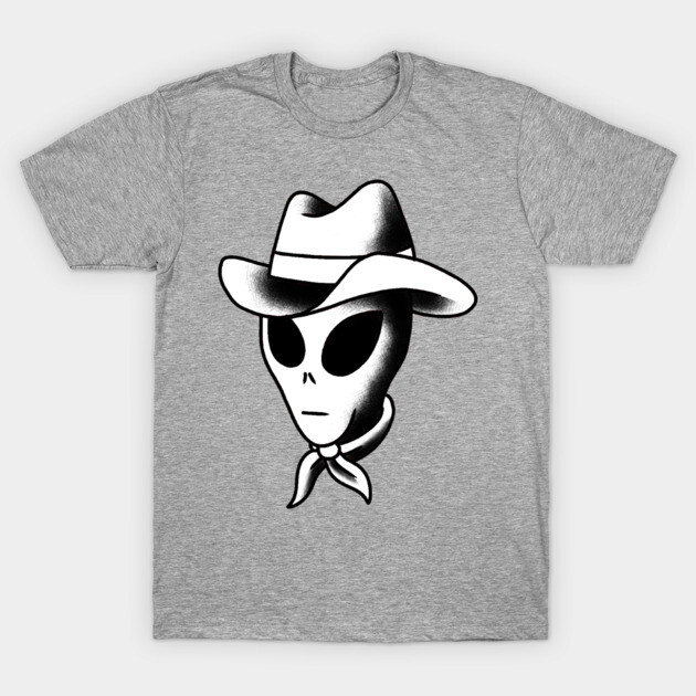 Alien cowboy T-Shirt by Local non union