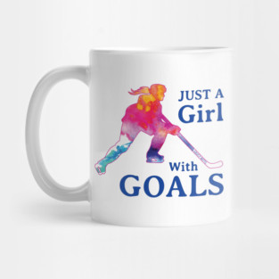 Just a Girl with Goals Hockey Mug