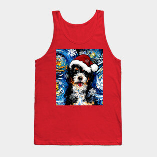 Bernedoodle Santa Tank Top
