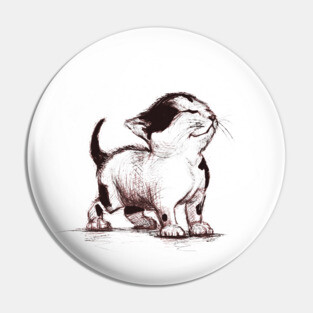 Happy kitten Pin
