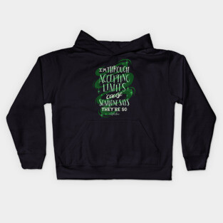 Wicked Musical Quote Elphaba Kids Hoodie