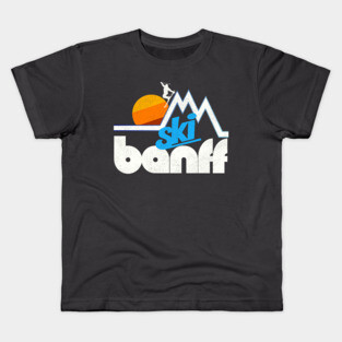 Ski Banff Retro 70s Style National Park Souvenir Kids T-Shirt