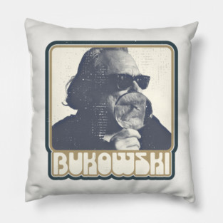 Charles Bukowski ))(( Poet and Novelist Fan Design Pillow