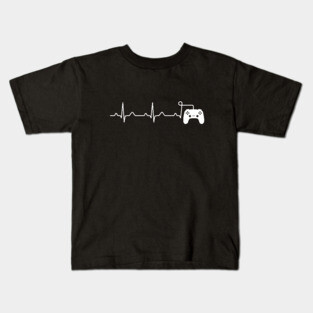 A Gamer Heartbeat Funny Kids T-Shirt