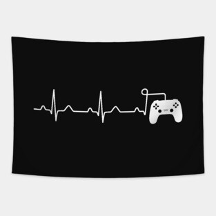 A Gamer Heartbeat Funny Tapestry