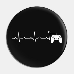 A Gamer Heartbeat Funny Pin