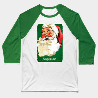 Santa Claus Father of Christmas Baseball T-Shirt
