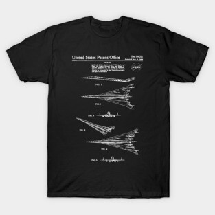 NASA Supersonic Airplane Patent White T-Shirt