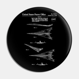 NASA Supersonic Airplane Patent White Pin