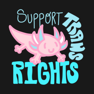 Trans Rights Axolotl Back print T-Shirt