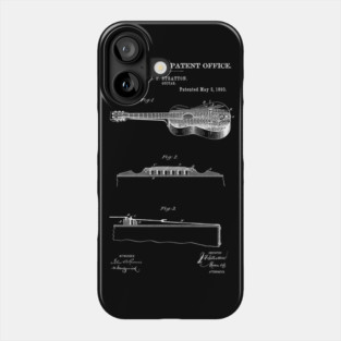 Stratton Acoustic Guitar Patent White Phone Case