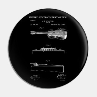 Stratton Acoustic Guitar Patent White Pin