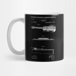 Stratton Acoustic Guitar Patent White Mug