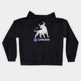 Bull Market Litecoin Lite Coin LTC To The Moon Crypto Token Cryptocurrency Wallet Birthday Gift For Men Women Kids Kids Hoodie