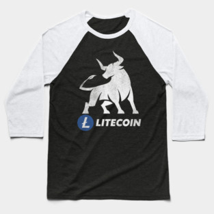 Bull Market Litecoin Lite Coin LTC To The Moon Crypto Token Cryptocurrency Wallet Birthday Gift For Men Women Kids Baseball T-Shirt