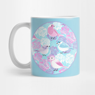 Little Bird Botanical - girly princess colors Mug