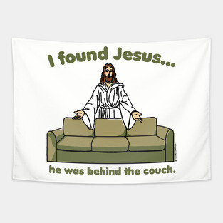JESUS COUCH Tapestry