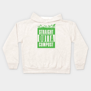 Straight Outta Compost - Funny Gardening Gift Kids Hoodie