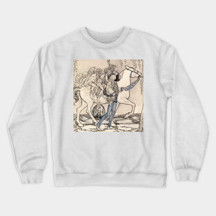 The Horse He Led at the Bit by John Bauer Crewneck Sweatshirt