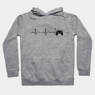 Game Controller Gamer Heartbeat Funny Hoodie