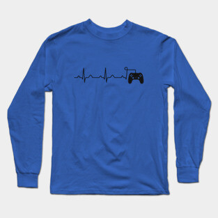 Game Controller Gamer Heartbeat Funny Long Sleeve T-Shirt