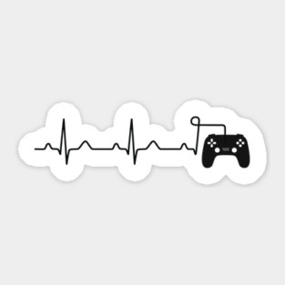 Game Controller Gamer Heartbeat Funny Sticker