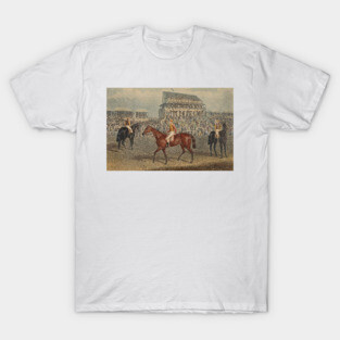 Racing - The Derby, 1847 - Cossack, Winner, the Property of T. H. Pedley Esq. Ridden by S. Templeman by Charles Hunt T-Shirt