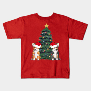 Cute Corgi Christmas Tree Kids T-Shirt