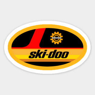 American Yellow snowmobile Sticker