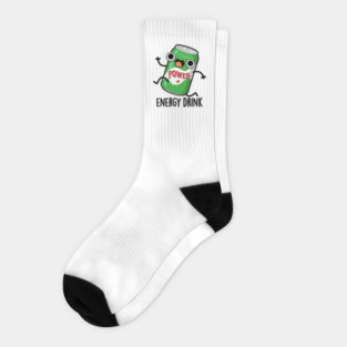 Energy Drink Cute Energetic Drink Pun Socks