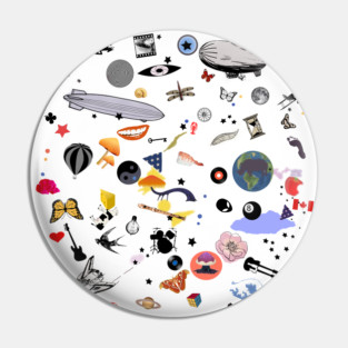 Led Zap 3 Inspired Collage Rock Music Background Tapestry Phone Case Pillow Art Pin