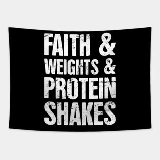 Protein - Gift For Christian Workout Gym Fans Tapestry