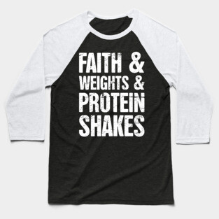 Protein - Gift For Christian Workout Gym Fans Baseball T-Shirt