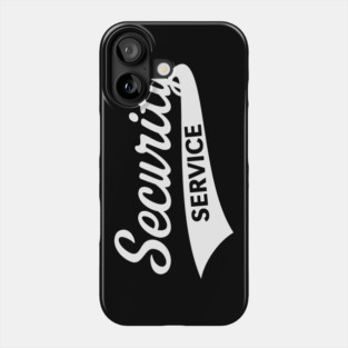 Security Service Lettering (Team / White) Phone Case