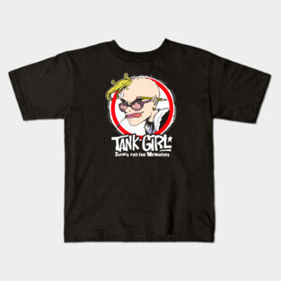 Tank Girl Circle (Black Print) Kids T-Shirt