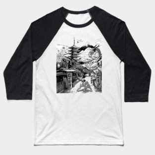 snowing japanese street Baseball T-Shirt