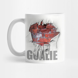 Torn Brick Wall Hockey Goalie - hockey player Mug
