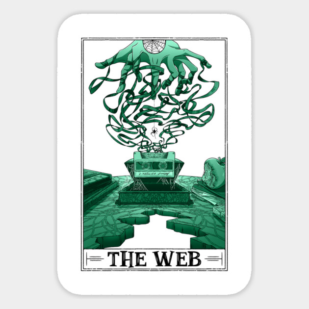 The Web Tarotesque (light) Sticker by Rusty Quill