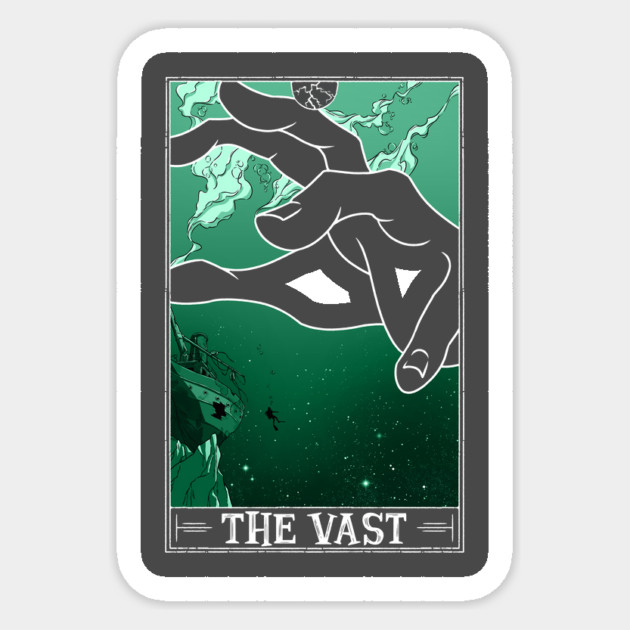 The Vast Tarotesque (Dark) Sticker by Rusty Quill