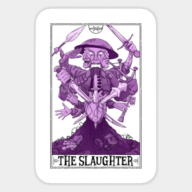 The Slaughter Tarotesque (Light) Sticker by Rusty Quill