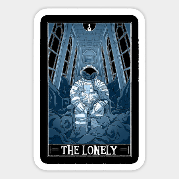 The Lonely Tarotesque (Dark) Magnet by Rusty Quill