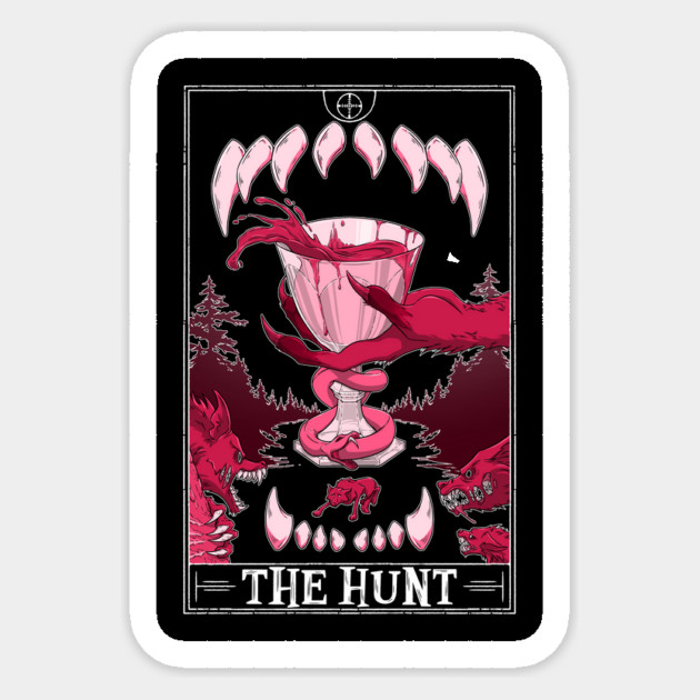 The Hunt Tarotesque (Dark) Sticker by Rusty Quill