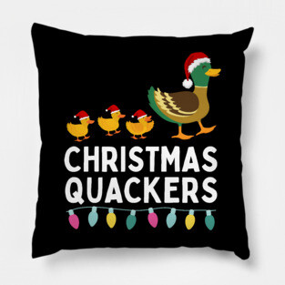 Christmas Quackers Cute Matching Christmas Family Pillow