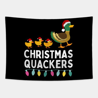 Christmas Quackers Cute Matching Christmas Family Tapestry