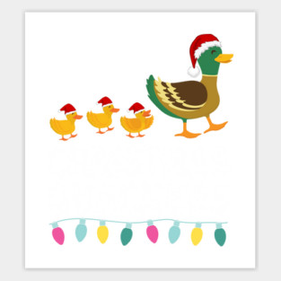Christmas Quackers Cute Matching Christmas Family Sticker