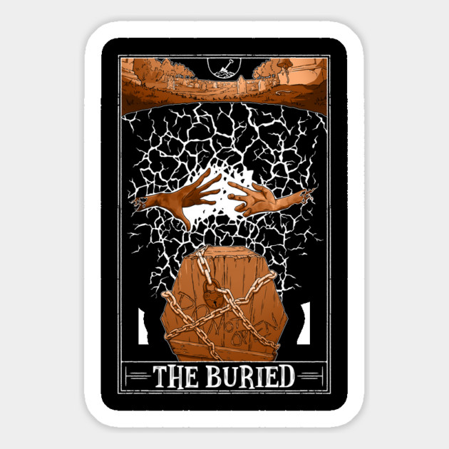 The Buried Tarotesque (Dark) Magnet by Rusty Quill