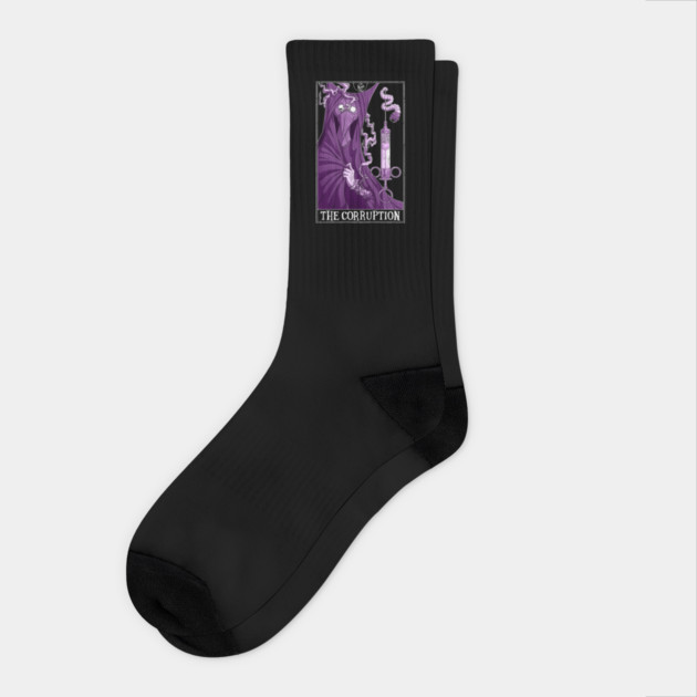 The Corruption Tarotesque (Dark) Socks by Rusty Quill